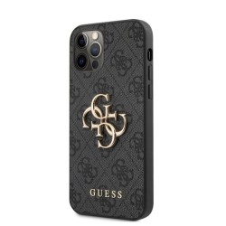 Кейс Guess Metal Logo, iPhone 12 / 12 Pro /черен/