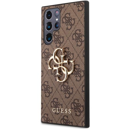 Кейс Guess Metal Logo, Samsung S23 Ultra/кафяв/