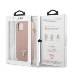 Кейс Guess Saffiano Triangle, iPhone 13 /розов/
