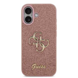 Калъф GUESS Apple iPhone 17, Fixed Glitter 4G Metal Logo /розов/