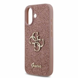 Калъф GUESS Apple iPhone 17, Fixed Glitter 4G Metal Logo /розов/