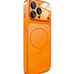 Magsafe кейс твърд гръб за iPhone 16 Pro Max, имитация iPhone 17 Pro /оранжев/