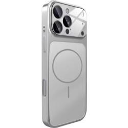 Magsafe кейс твърд гръб за iPhone 16 Pro Max, имитация iPhone 17 Pro /сребрист/
