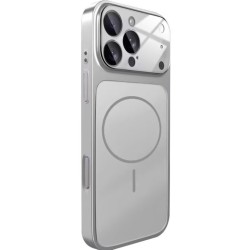 Magsafe кейс твърд гръб за iPhone 16, имитация iPhone 17 Pro /сребрист/
