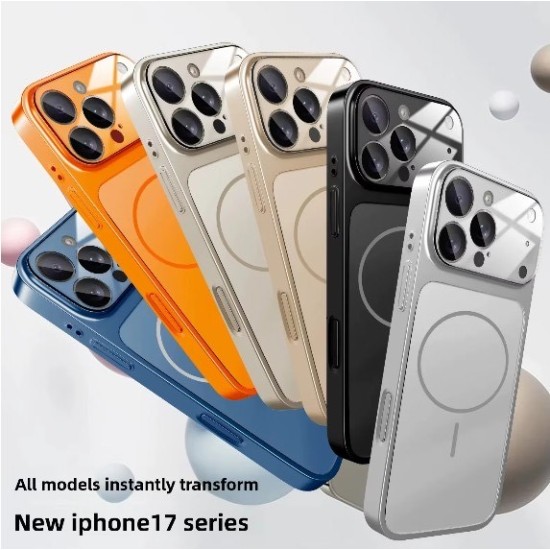 Magsafe кейс твърд гръб за iPhone 16 Pro Max, имитация iPhone 17 Pro /оранжев/