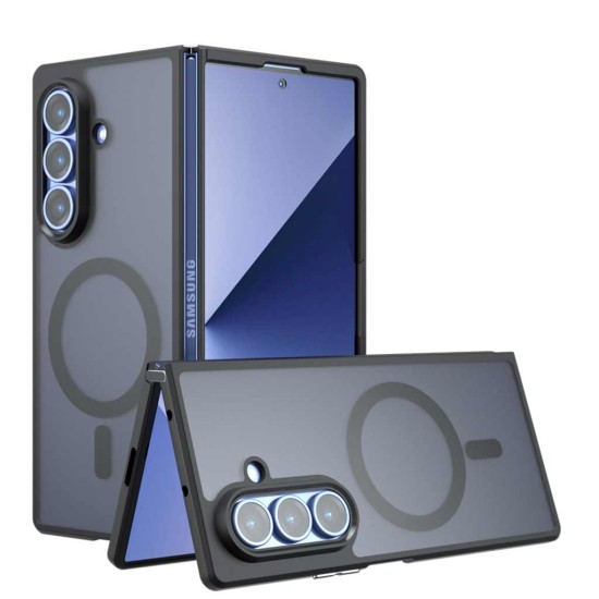 Калъф за Samsung Galaxy Z Fold7 Matt fekete Techsuit PureFrost, MagSafe 