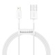 Кабел USB - Lightning, BASEUS, 2.4A, 2м, SUPERIOR
