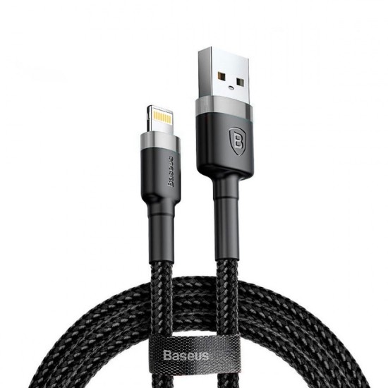 Кабел USB - Lightning, BASEUS, 2.4A, 1м, CAFULE /черен/