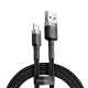 Кабел USB - Lightning, BASEUS, 2.4A, 1м, CAFULE /черен/