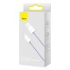 Кабел USB - Lightning, BASEUS, 2.4A, 1м, DYNAMIC /лилав/