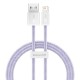Кабел USB - Lightning, BASEUS, 2.4A, 1м, DYNAMIC /лилав/