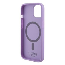 Кейс Guess Saffiano, iPhone 15/лилав/