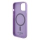Кейс Guess Saffiano, iPhone 15/лилав/