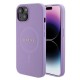 Кейс Guess Saffiano, iPhone 15/лилав/
