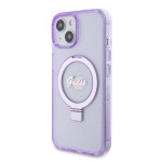 Кейс Guess Metal Ring, iPhone 15/лилав/