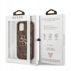 Кейс Guess Metal Logo, iPhone 14 /кафяв/