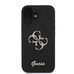 Кейс Guess Metal Logo iPhone 16/черен/
