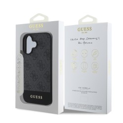 Кейс Guess Stripe, iPhone 16/сив/