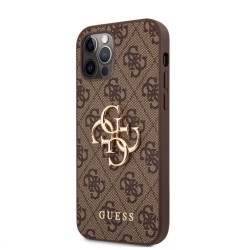 Кейс Guess Metal Logo, iPhone 14 /кафяв/