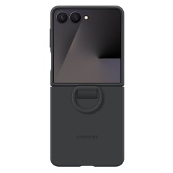 Калъф Silicone Cover with Ring Samsung Z Flip 7 /черен/