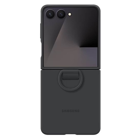 Калъф Silicone Cover with Ring Samsung Z Flip 7 /черен/