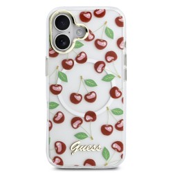 Калъф GUESS Apple iPhone 17, PC/TPU Mirror Glitter Cherry MagSafe