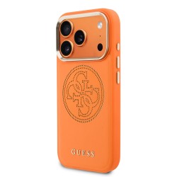 Калъф GUESS Apple iPhone 17 Pro, PU Perforated 4G Logo MagSafe /оранжев/