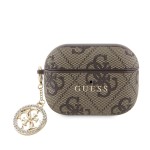 Калъф GUESS Airpods 4, 4G Script PC/PU Charm /кафяв/