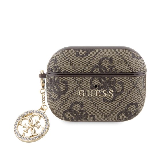Калъф GUESS Airpods Pro 2, 4G Script Heart PC/PU /кафяв/