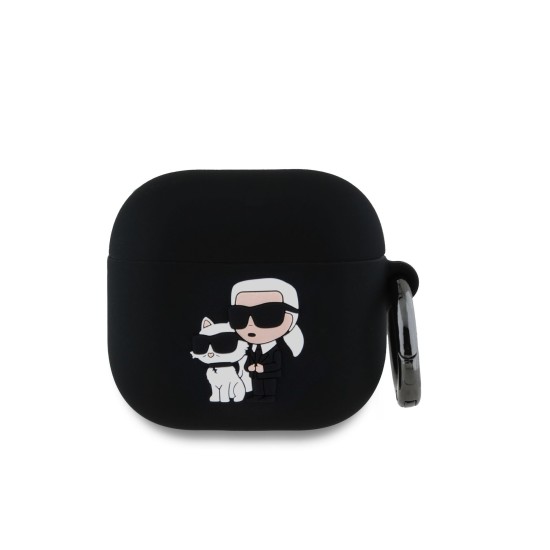 Калъф Karl Lagerfeld AirPods 4, 3D Logo Silicone 