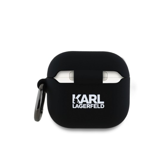 Калъф Karl Lagerfeld AirPods 4, 3D Logo Silicone 