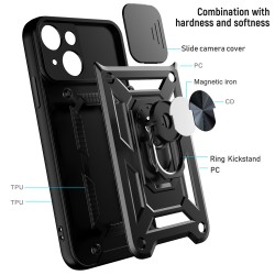 Калъф ARMOR CamSlide Удароустойчив Apple iPhone 16 /черен/