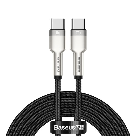 Кабел BASEUS Type-C - Type-C, 1м, 100W, 5A, CAFULE, /черен/