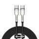 Кабел BASEUS Type-C - Type-C, 1м, 100W, 5A, CAFULE, /черен/