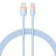 Кабел BASEUS USB-A - Type-C, 1м, 100W, Discolor Series /син/