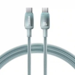 Кабел BASEUS Type-C - Type-C, 1м, 100W, Discolor Series /зелен - син/