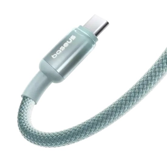Кабел BASEUS Type-C - Type-C, 1м, 100W, Discolor Series /зелен - син/