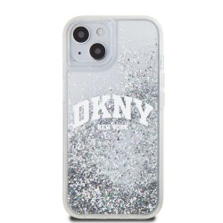Калъф DKNY Apple iPhone 15, Liquid Glitter Arch Logo /прозрачен/