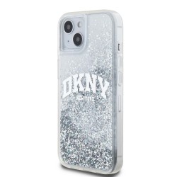 Калъф DKNY Apple iPhone 15, Liquid Glitter Arch Logo /прозрачен/