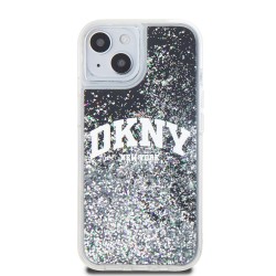 Калъф DKNY Apple iPhone 14, Liquid Glitter Arch Logo /черен/