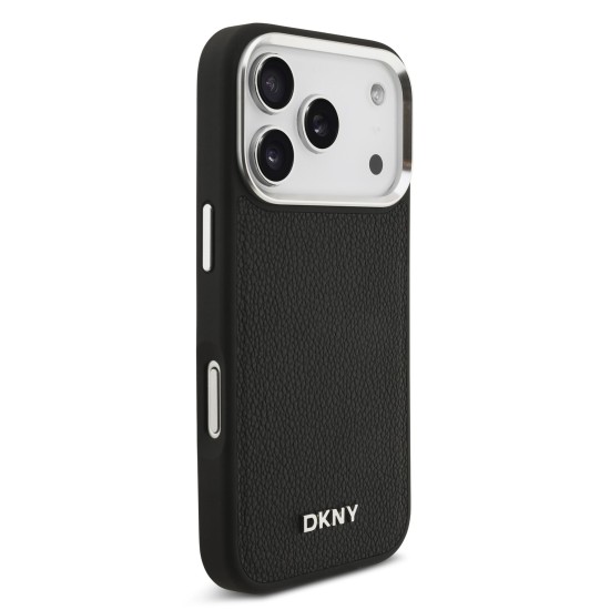 Калъф DKNY Apple iPhone 17 Pro Max, PU Leather Metal Logo MagSafe + Wrist Strap /черен/