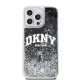 Калъф DKNY Apple iPhone 15 Pro, Liquid Glitter Arch Logo /черен/ 