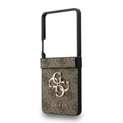 Калъф GUESS Samsung Z Flip 7, PU 4G Metal Logo /кафяв/