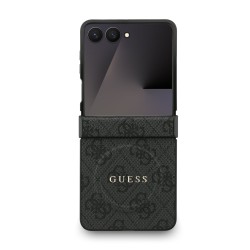 Калъф GUESS Samsung Z Flip 7, PU Leather 4G Colored Ring MagSafe /черен/