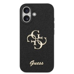 Калъф GUESS Apple iPhone 17, Fixed Glitter 4G Metal Logo /черен/