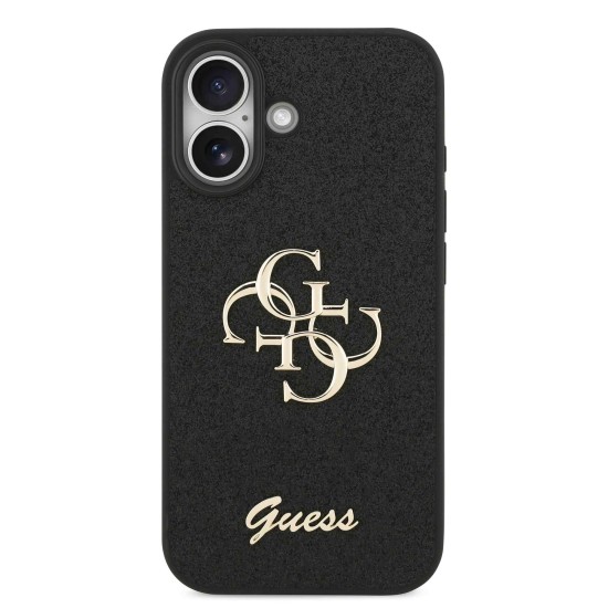 Калъф GUESS Apple iPhone 17, Fixed Glitter 4G Metal Logo /черен/