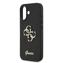 Калъф GUESS Apple iPhone 17, Fixed Glitter 4G Metal Logo /черен/
