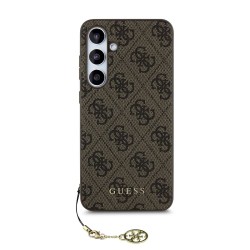 Калъф GUESS Samsung S24 FE, 4G Charms /кафяв/