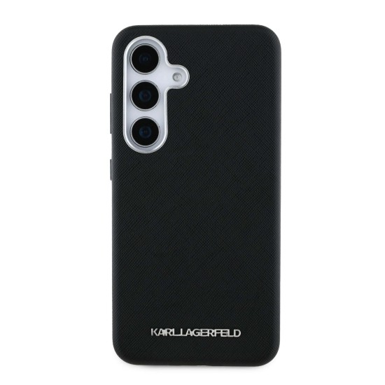 Kейс Karl Lagerfeld Samsung S25, Saffiano Metal Logo and Frame /черен/