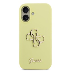Калъф GUESS Apple iPhone 17, Liquid Silicone 4G Metal Logo /жълт/
